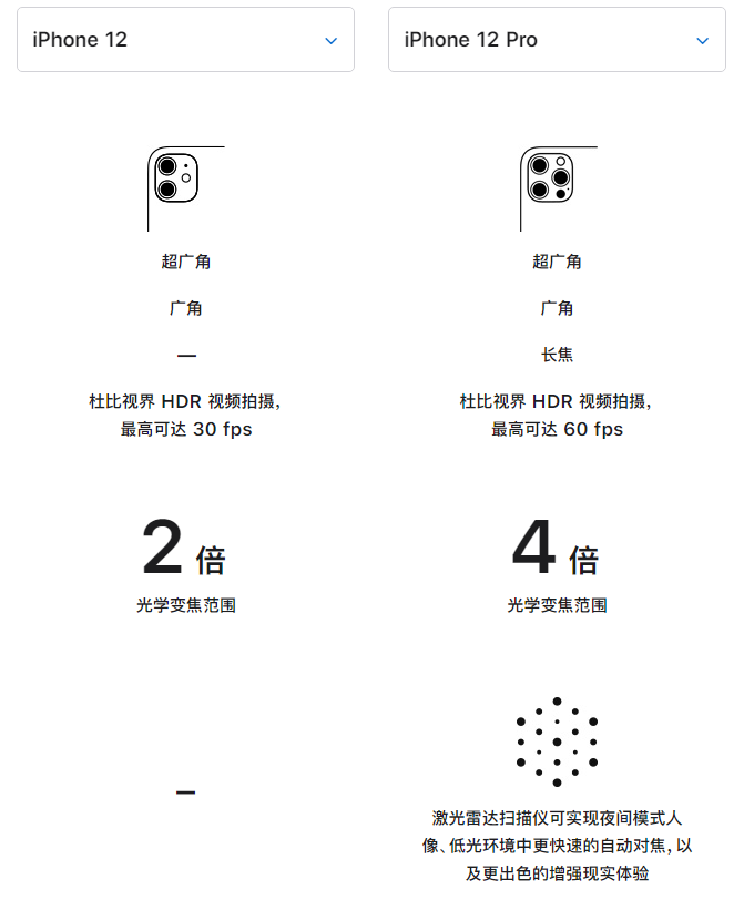 勉县苹果手机维修分享苹果 iPhone 12 与 iPhone 12 Pro 选哪款 